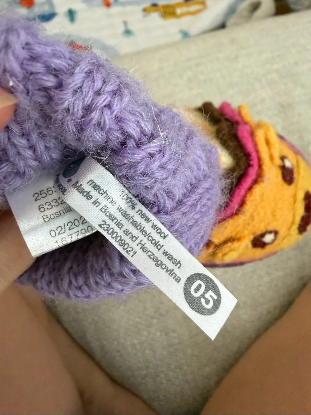Garnet Hill Animal Wool Baby Slipper